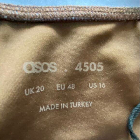 Asos Womans Athletic Legging Brown Asos 4505 style Activewear SZ 16 NWT - Picture 12 of 15